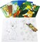 TINYMILLS Safari Animals Jungle Book Birthday Party Favor Set of 108 pcs (12 Large Party Favor Treat Bags with Handles, 24 Self-Ink Stamps for Kids, 12 Sticker Sheets, 12 Coloring Books, 48 Crayons)